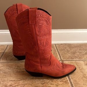 Red Leather Cowboy Boots